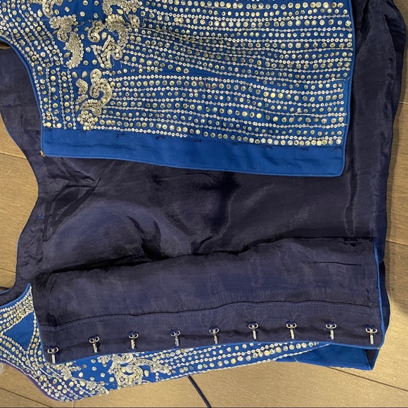 Designer blue ombré lehenga - Picture 13 of 13